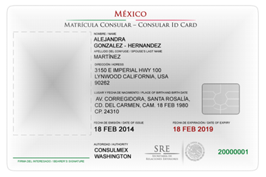 Mexico Matricula Consular Id Card